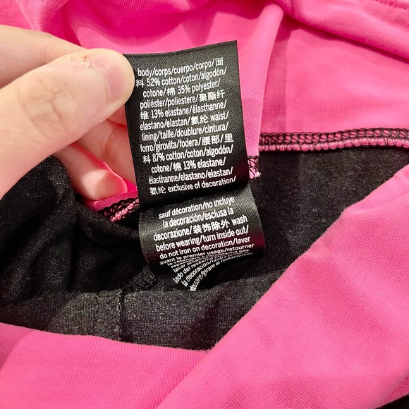 Victoria’s Secret Pink Logo Cotton Foldover Yoga Leggings - Picture 4 of 6